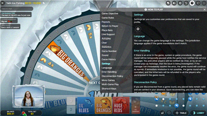 Impostazioni Ice Fishing su mobile